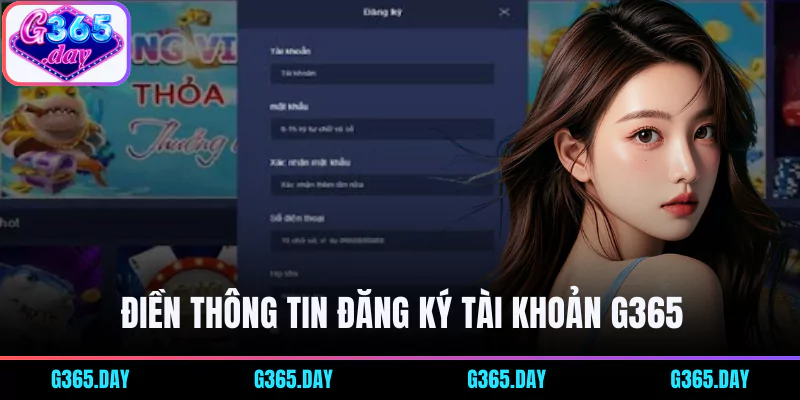 Điền thông tin đăng ký theo biểu mẫu G365